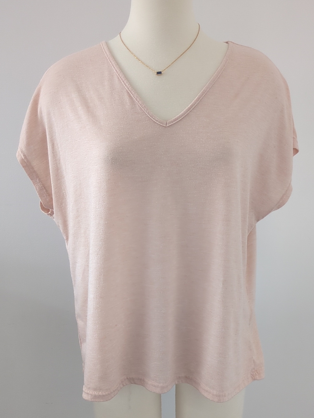 FREE W Purchase - Light Pink V-Neck Women's Top